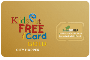 GOLD Attraction Tickets LTD Attractionticketsdirect.com Do Something Different and Play it Forward Kids Eat Free Card